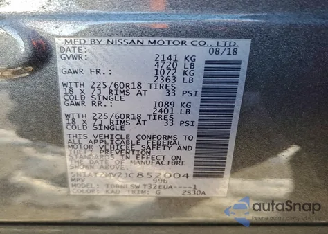 2018 Nissan Rogue S from USA, damaged, VIN 5N1AT2MV2JC852004